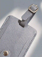 MOCAN grey leather luggage tag