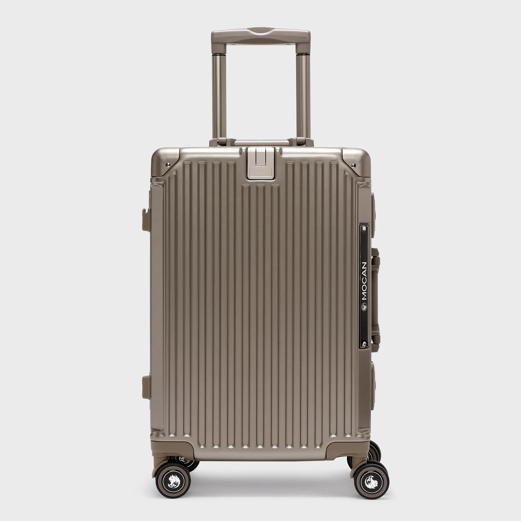 Mocan Luxe Champagne Gold hardshell cabin trolley